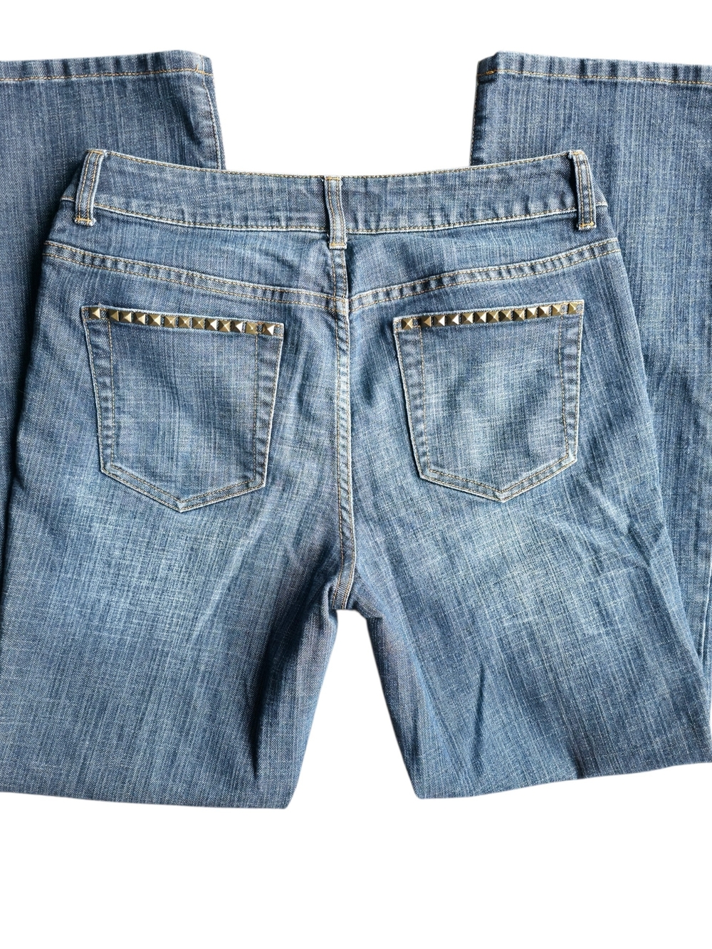 Chico's Platinum Denim Ultimate Fit Studded Bootcut Jeans Size 1 (US 8)
